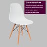Cadeira Charles Eames Eiffel Branco Polipropileno Cozinha Sala de Estar Jantar Mesa Jantar - 8