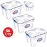 Kit 3 Caixas Organizadoras Transparente 56 Litros Pp Uninjet - 1