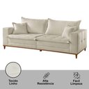 Ver imagem 6 de Sofá Matrix 02 Módulos de 100cm B25cm Meu Sofá Online A302 Linho Branco