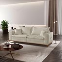 Ver imagem 1 de Sofá Matrix 02 Módulos de 100cm B25cm Meu Sofá Online A302 Linho Branco
