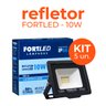 Kit 5 Refletores de Led 10w Fortled - 2