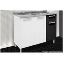Ver imagem 3 de Gabinete C- Pia Cozinha Balcão Múltipla 3 Portas e 1 Gaveta Branco - Bertolini