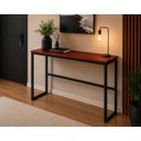 Ver imagem 5 de Mesa Jantar Aparador Bancada Alta Industrial 190x80cm Tampo Vermelho Pés Preto