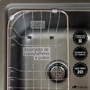 Ver mais imagens de Cuba Pia Dupla com Lixeira para Cozinha Gourmet na Cor Preta em Aço Inox 201 - Tubrax