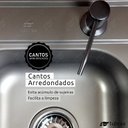 Ver imagem 3 de Cuba Pia Dupla com Lixeira para Cozinha Gourmet na Cor Preta em Aço Inox 201 - Tubrax