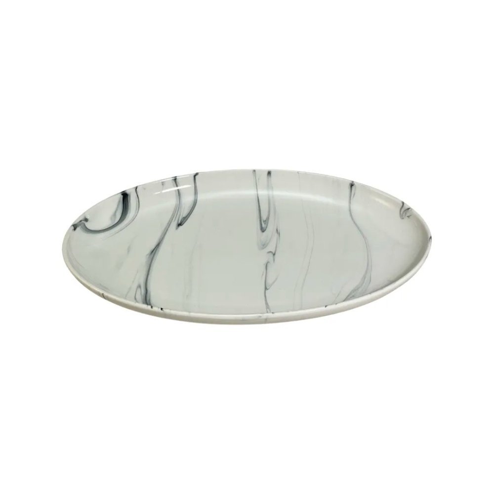 CJ 4 Travessas Ovais Em Porcelana Marble - Dana Decor - 3