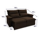 Ver imagem 5 de Sofá Retrátil Reclinável Paris 150cm Suede Velut com Molas no Assento - King House