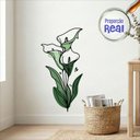 Ver imagem 1 de Adesivo Floral Boho Verde Estilo Nórdico 45x90 Minimalista Mod.04