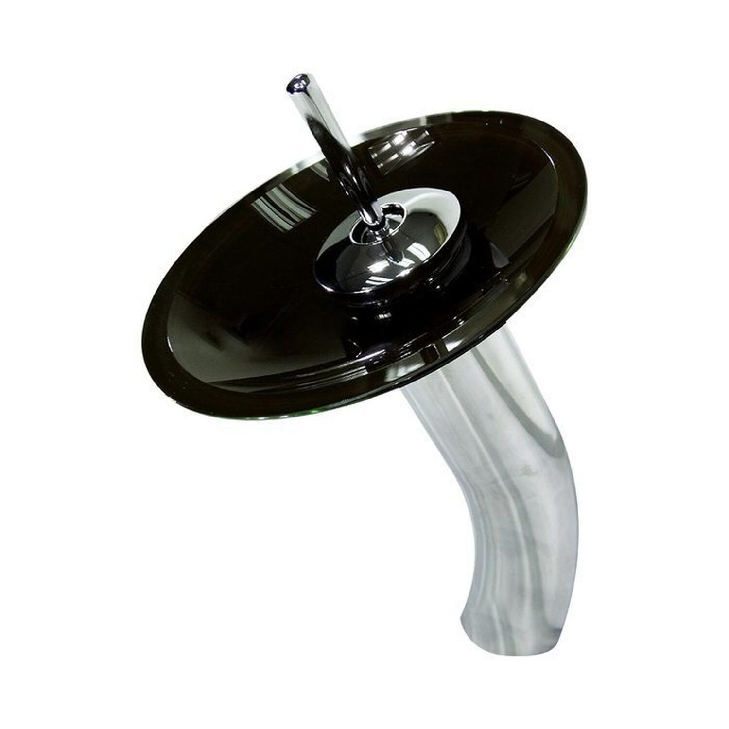 Cuba de Vidro Oval 55cm + Válvula + Torneira Cascata - 2
