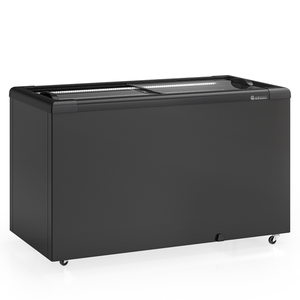Freezer/conservador Horizontal All Black Ghd-400 Lb Pr - Dupla Ação 395 Litros Led Perimetral - Gelo