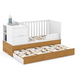 Dormitório Completo Infantil Tutto New 2 Portas de Correr, Cômoda 4 Gavetas, Berço Formare Branco So - 6