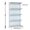 Ver imagem 2 de Gondola Parede 202 Fit Ate 4 Metros Branco 20 Bandeja Sp Etiqueta