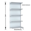 Ver imagem 3 de Gondola Parede 202 Fit Ate 4 Metros Branco 20 Bandeja Sp Etiqueta