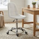 Ver imagem 3 de Kit 4 Cadeira para Escritório Estofada com Base Giratória Botonê Branco