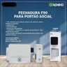 Fechadura F90 para Portão Branco Ipec - 5