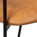 Ver imagem 5 de Cadeira de Metal para Sala de Jantar Estofada Maya Preto/Caramelo