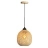 Pendente em Fibra Natural Artesanal de Bambu Quarto E27 Nat02 - 1
