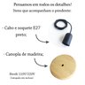 Pendente em Fibra Natural Artesanal de Bambu Quarto E27 Nat02 - 4