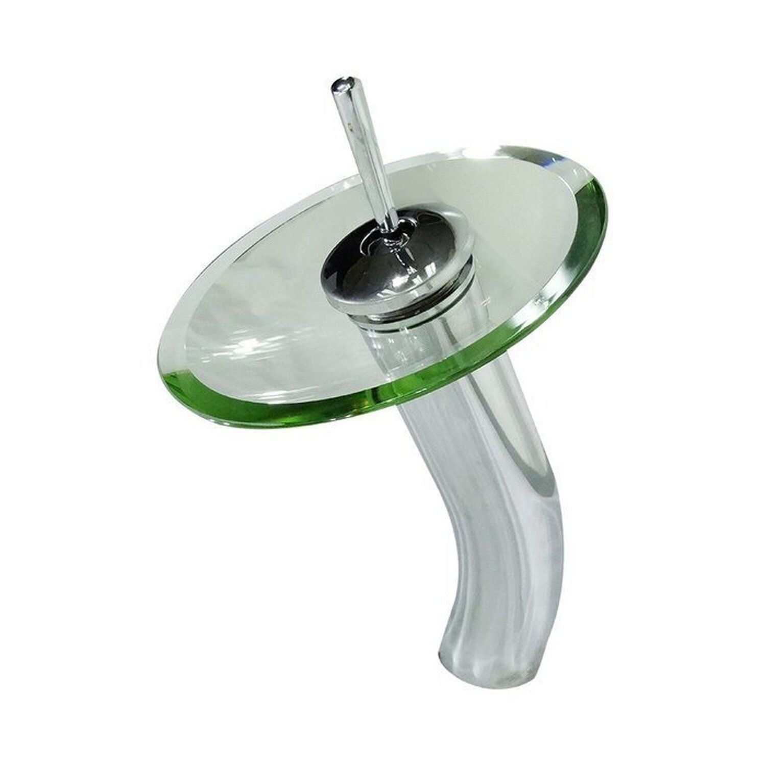 Cuba de Vidro Abaulada 45cm Jateada + Válvula + Torneira Cascata - 2