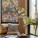 Ver imagem 3 de Pelicula Adesivo Eletrostatica Vidro Jateado Flor Magnolia
