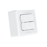 Conjunto Interruptor Sobrepor Simples 2 Teclas 10a 250v Cor Branco Durín - 1