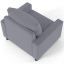Ver imagem 2 de Kit 02 Poltronas Malta Suede Cinza