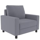 Ver imagem 7 de Kit 02 Poltronas Malta Suede Cinza