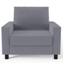 Ver imagem 4 de Kit 02 Poltronas Malta Suede Cinza