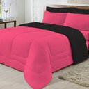 Ver imagem 2 de Edredom Dupla Face 100% Algodão Malha King Gran Moratta 01 Peça - Pink/ Preto