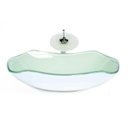 Ver imagem 1 de Cuba de Vidro Abaulada 45cm + Válvula + Torneira Cascata