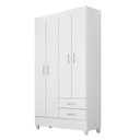 Ver imagem 2 de Guarda Roupa Solteiro Astro 4 Portas + 2 Gavetas - Demóbile:branco/rosa Flex
