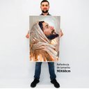 Ver imagem 2 de Quadro Decorativo Jesus Cristo Luz Divina em Moldura Caixa Tacolado Moldura Caixa Alta 4,5cm Preta C