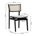 Ver imagem 2 de Kit 2 Cadeiras Apollo Madeira Maciça Encosto Telinha Assento Anatômico - Preto Estofado Corano