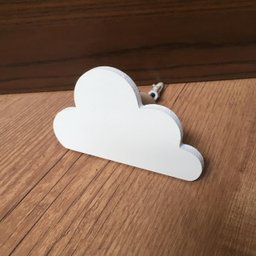 2 Ganchos de Parede Nuvem e Gota Infantil Bolsa Mochila:branco - 2