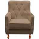 Ver imagem 5 de Kit 2 Poltronas para Sala Decorativas C/ Capitonê Carrara Veludo Castor