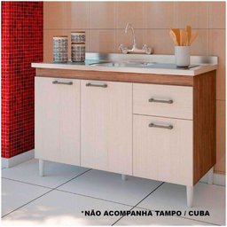 Balcão Para Pia 120Cm Indekes Sem Tampo 6115.491 Nogal - 1