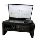 Ver imagem 2 de Suporte Preto para Monitor e Notebook de Mesa Gamer Madeira