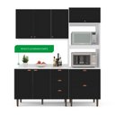 Ver imagem 5 de Cozinha Pérola com Tampo Completa 3 Peças Aéreo 3 Portas e Balcão 2 Gavetas 3 Portas e Torre Quente Yescasa