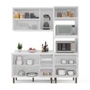 Ver imagem 6 de Cozinha Pérola com Tampo Completa 3 Peças Aéreo 3 Portas e Balcão 2 Gavetas 3 Portas e Torre Quente Yescasa