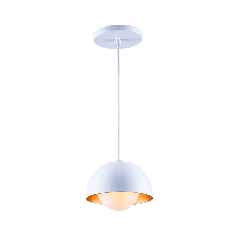 Luminária Pendente Jabuticaba Noruega 1 Lâmpada para Sala de Jantar Mesa Balcão Bivolt:branco/110v/2