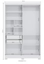 Ver imagem 2 de Roupeiro 2 Portas de Correr 2 Gavetas com Pés Cb02n571 Linha Dormitórios Kappesberg