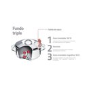 Ver mais imagens de Caçarola Tramontina Solar Funda em Aço Inox Fundo Triplo com Tampa e Alças 20 Cm 3,6 L