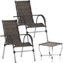 Ver imagem 1 de Conjunto de Cadeiras e Mesa de Centro Área Varanda Edícula Jardim Churrasco Trama Original