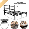 Cama Ferro Leve Moderna Casal C/ Pé Reforço Resistente:preto - 2