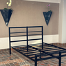 Cama Ferro Leve Moderna Casal C/ Pé Reforço Resistente:preto - 7