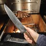 Faca Chef Artesanal 9' Aço Damasco Full Tang Robusta Cabo de Madeira Churrasco - 11