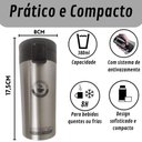 Ver imagem 4 de Copo Térmico Café Aço Inox Caneca A Vácuo Vacuum Chá 380 ml:PRATA/MARROM