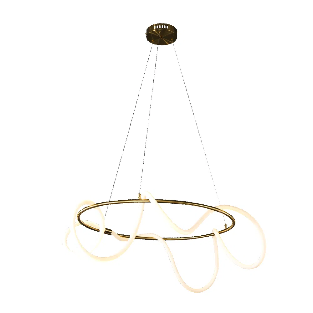 Pendente Mantra Dourado (d)80cm (a)30cm 1x45w 2700k 3375lm - Oc011l - 1