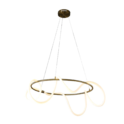 Pendente Mantra Dourado (d)80cm (a)30cm 1x45w 2700k 3375lm - Oc011l