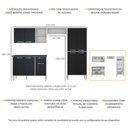 Ver imagem 4 de Cozinha Compacta Multimóveis Xangai Plus Fg2840 Com Armário E Balcão Branca/preta